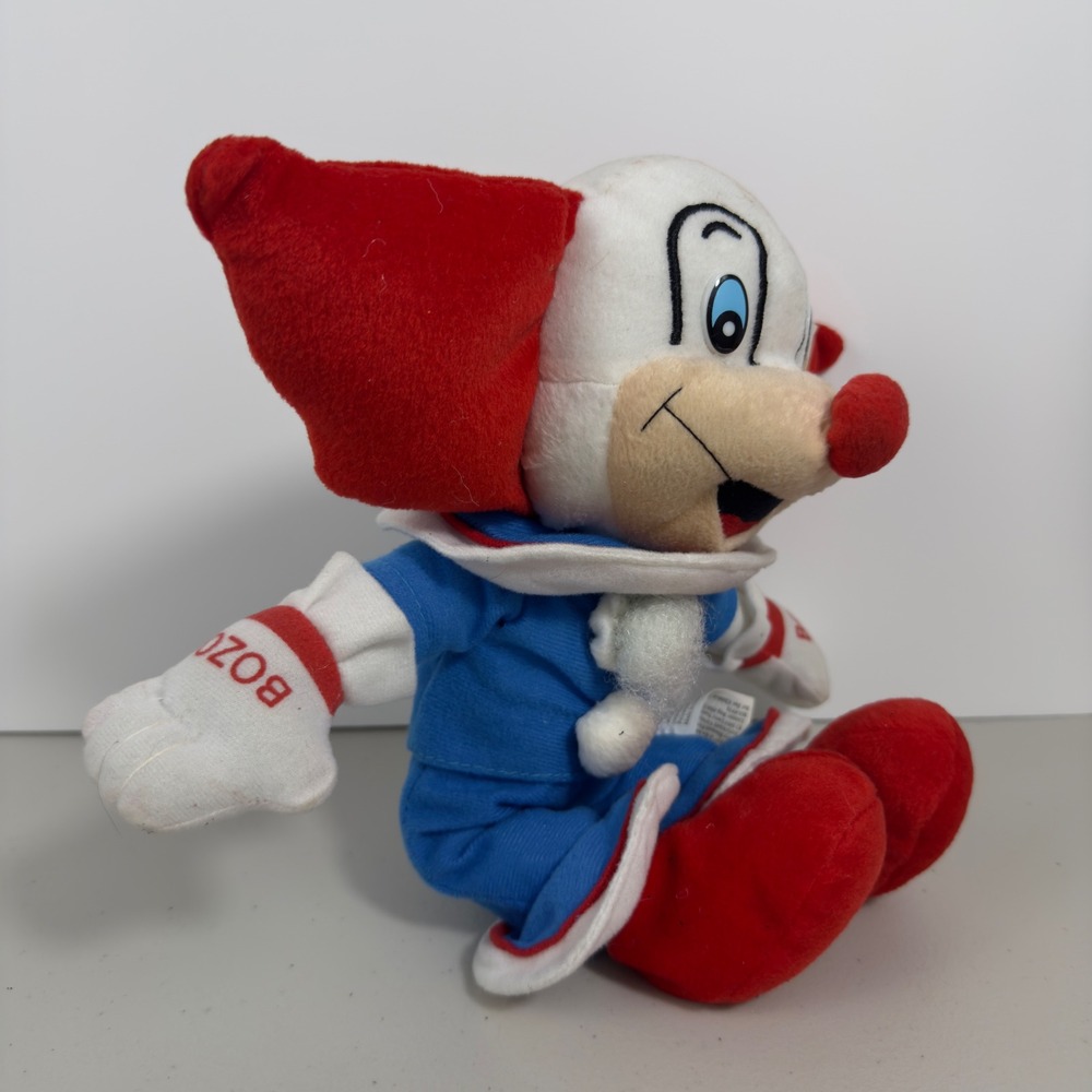 Toy Network Bozo the Clown Plush 14" Vintage 2002 Larry Harmon Stuffed Toy Blue